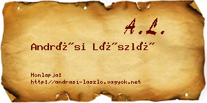 Andrási László névjegykártya