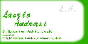 laszlo andrasi business card