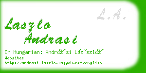 laszlo andrasi business card
